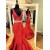 Long Red Beaded Trumpet/Mermaid Prom Dresses Evening Gowns 3020220