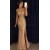 Mermaid  V-Neck Gold Sequins Beads Long Prom Dresses Party Evening Gowns 3020249