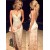 Sexy Lace V-Neck Side Slit Backless Prom Dresses Party Evening Gowns 3020254