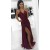 Sexy Side Slit V-Neck Long Prom Dresses Party Evening Gowns 3020266