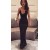 Long Black V-Neck Prom Dresses Party Evening Gowns 3020269