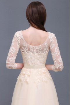 A-Line 3/4 Length Sleeve Lace Prom Dresses Party Evening Gowns 3020289