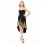 High Low Sweetheart Short Black Gold Lace Appliques Prom Dresses Party Evening Gowns 3020291
