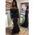 Mermaid Off-the-Shoulder Long Sleeve Black Lace Prom Dresses Party Evening Gowns 3020297