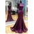 Mermaid Two Pieces Beaded Long Purple Prom Dresses Party Evening Gowns 3020301