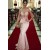 Long Pink Illusion Neckline Lace Mermaid Prom Dresses Party Evening Gowns 3020361
