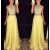 Beaded Two Pieces Yellow Prom Dresses Party Evening Gowns 3020363