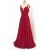 A-Line Long Red Chiffon Prom Dresses Party Evening Gowns 3020390