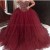 Ball Gown Sweetheart Burgundy Beaded Tulle Prom Dresses Party Evening Gowns 3020399