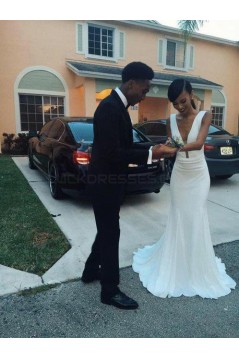 Long White Mermaid Prom Dresses Party Evening Gowns 3020417