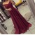 A-Line Off-the-Shoulder Long Burgundy Prom Dresses Party Evening Gowns 3020435