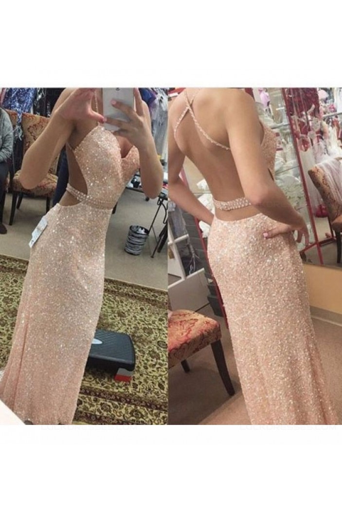 Beaded Sequins Long Prom Dresses Party Evening Gowns 3020461