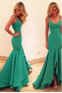 Long Green Mermaid Prom Dresses Party Evening Gowns 3020472