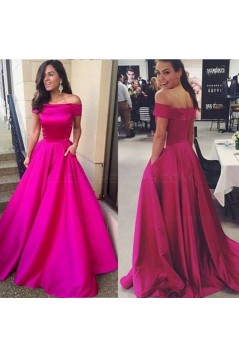 A-Line Off-the-Shoulder Long Prom Dresses Party Evening Gowns 3020495