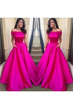 A-Line Off-the-Shoulder Long Prom Dresses Party Evening Gowns 3020495