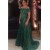 Long Green Lace Off-the-Shoulder Prom Dresses Party Evening Gowns 3020498