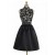 Short Black High Neck Lace Homecoming Cocktail Prom Dresses Party Evening Gowns 3020530