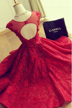 Short Burgundy Lace Keyhole Back Homecoming Cocktail Prom Dresses 3020532