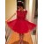 Short Red Beaded Homecoming Cocktail Prom Dresses 3020535