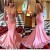 Sexy Mermaid Long Pink Lace Prom Evening Dresses 3020578