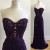 Long Purple Chiffon Long Prom Evening Dresses with Lace Appliques 3020580