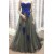 Long Tulle Prom Evening Dresses with Blue Lace Appliques 3020588