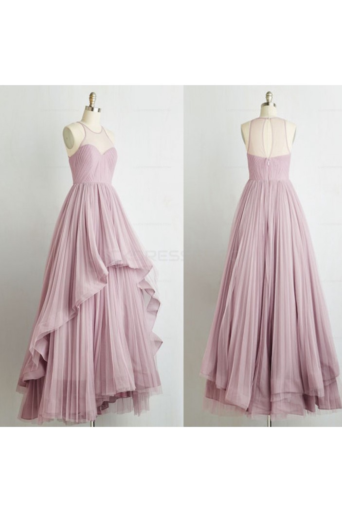 Long Pleated Prom Evening Party Dresses 3020617