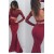 Long Sleeves Two Pieces Burgundy Prom Evening Party Dresses 3020636