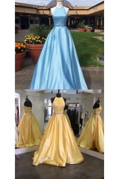 A-Line Beaded Long Prom Evening Party Dresses 3020658