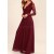 Long Sleeves V-Neck Lace Chiffon Prom Evening Party Dresses 3020665
