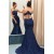 Mermaid Long Blue Lace Prom Evening Party Dresses 3020676