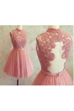 Short Lace Tulle Prom Homecoming Graduation Party Dresses 3020721