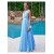 Long Blue V-Neck Prom Evening Formal Dresses 3020730