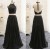 Long Black Lace Chiffon Two Pieces Prom Party Dresses 3020733