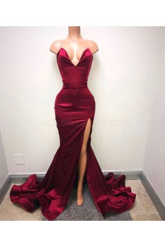 Mermaid V-Neck Long Prom Dresses Party Evening Gowns 3020738