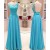 Long Blue Lace Chiffon Prom Dresses Party Evening Gowns 3020750