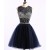 Short Navy Blue Beaded Prom Homecoming Graduation Dresses 3020763