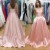A-Line Long Pink Sweetheart Beaded Prom Formal Evening Party Dresses 3020776