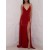 Sheath High Slit V-Neck Backless Long Red Prom Formal Evening Party Dresses 3020779