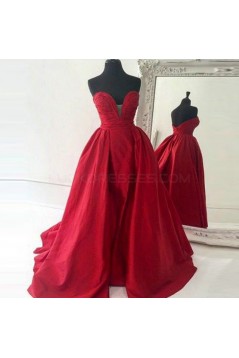 Ball Gown Sweetheart Long Red Prom Formal Evening Party Dresses 3020780