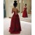 Long Red Strapless Prom Formal Evening Party Dresses 3020790