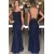 Mermaid Lace Long Navy Blue Prom Formal Evening Party Dresses 3020823