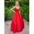 Long Red V-Neck Beaded Prom Formal Evening Party Dresses 3020839