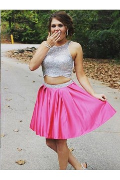 Beaded Two Pieces Short Prom Formal Evening Party Dresses 3020842