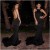 Mermaid Backless Long Black Prom Formal Evening Party Dresses 3020863