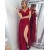 Long Chiffon Burgundy Prom Formal Evening Bridesmaid Dresses 3020874