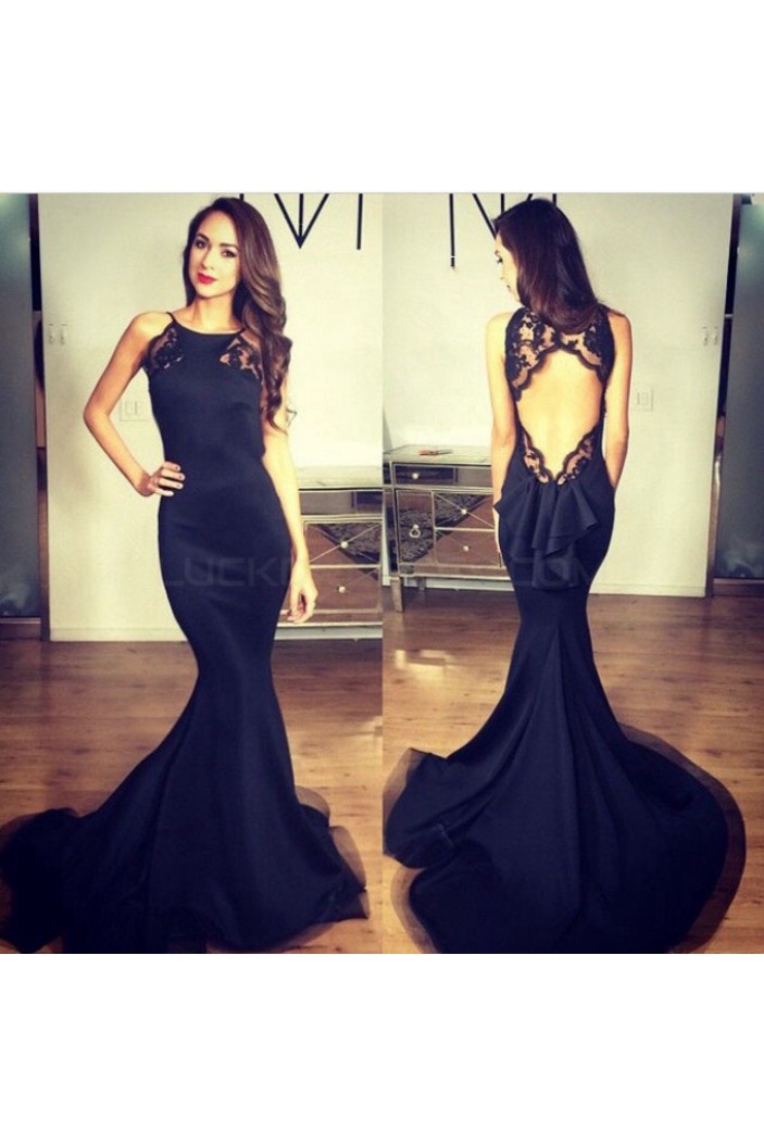 Mermaid Long Blue Prom Formal Evening Party Dresses 3020882