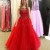 Beaded Long Red Ball Gown Prom Formal Evening Party Dresses 3020899
