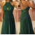 Long Green Lace Appliques and Chiffon Prom Formal Evening Party Dresses 3020907
