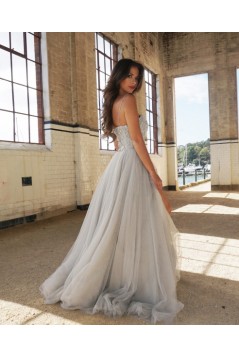 Beaded Spaghetti Straps Long Prom Formal Evening Party Dresses 3020962